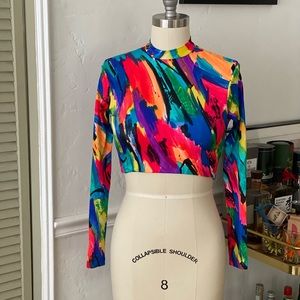 Vintage 90s spandex crop top, S